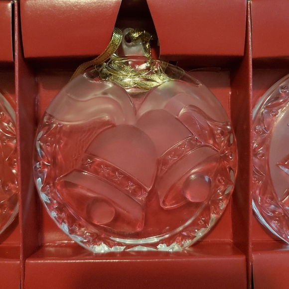Mikasa Holiday Mikasa Crystal Set Of 3 Christmas Ornaments Poshmark